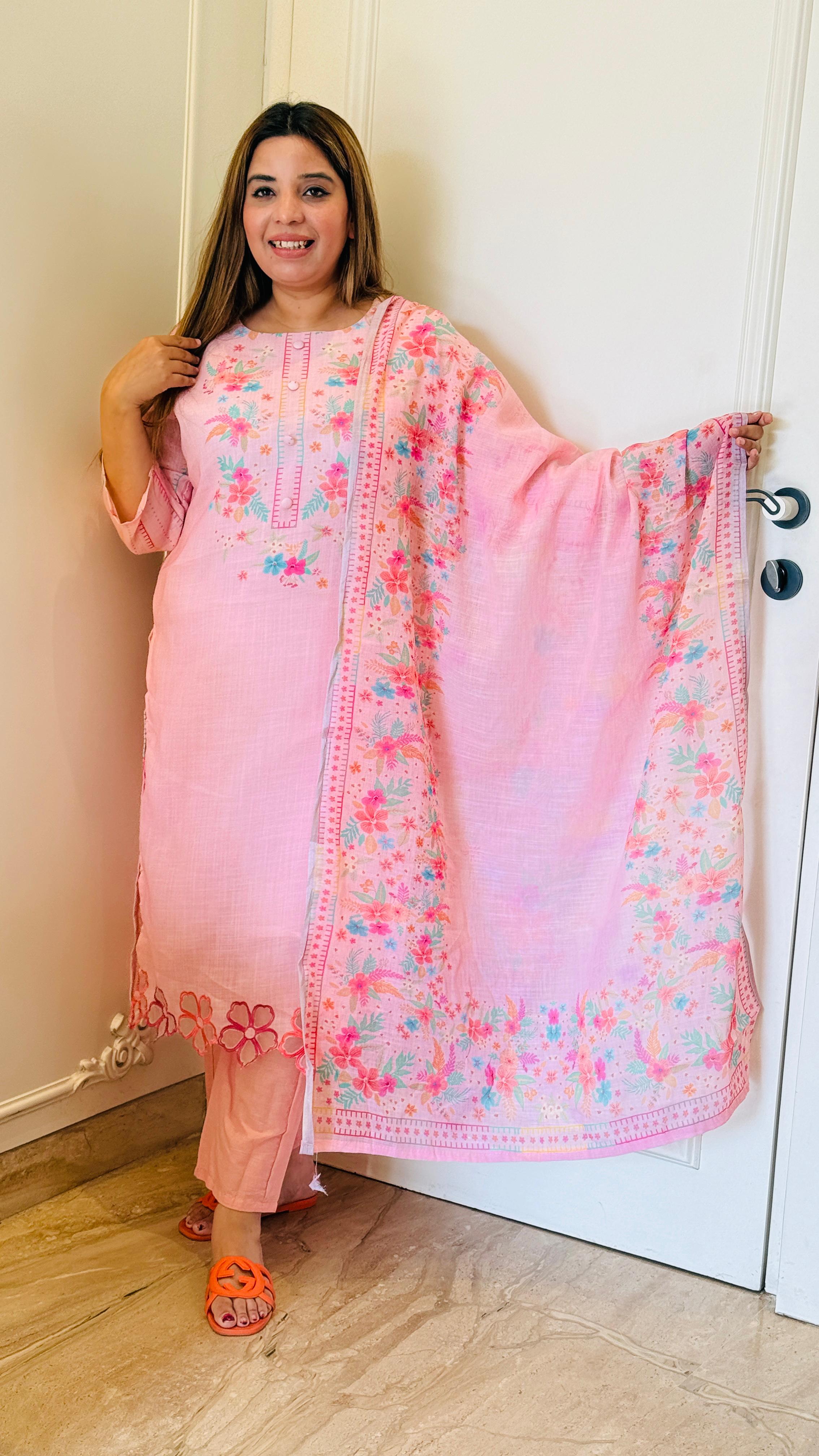 Blue, Pink Elegant Suit